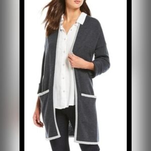 Eileen Fisher Charcoal Open Front Cardigan